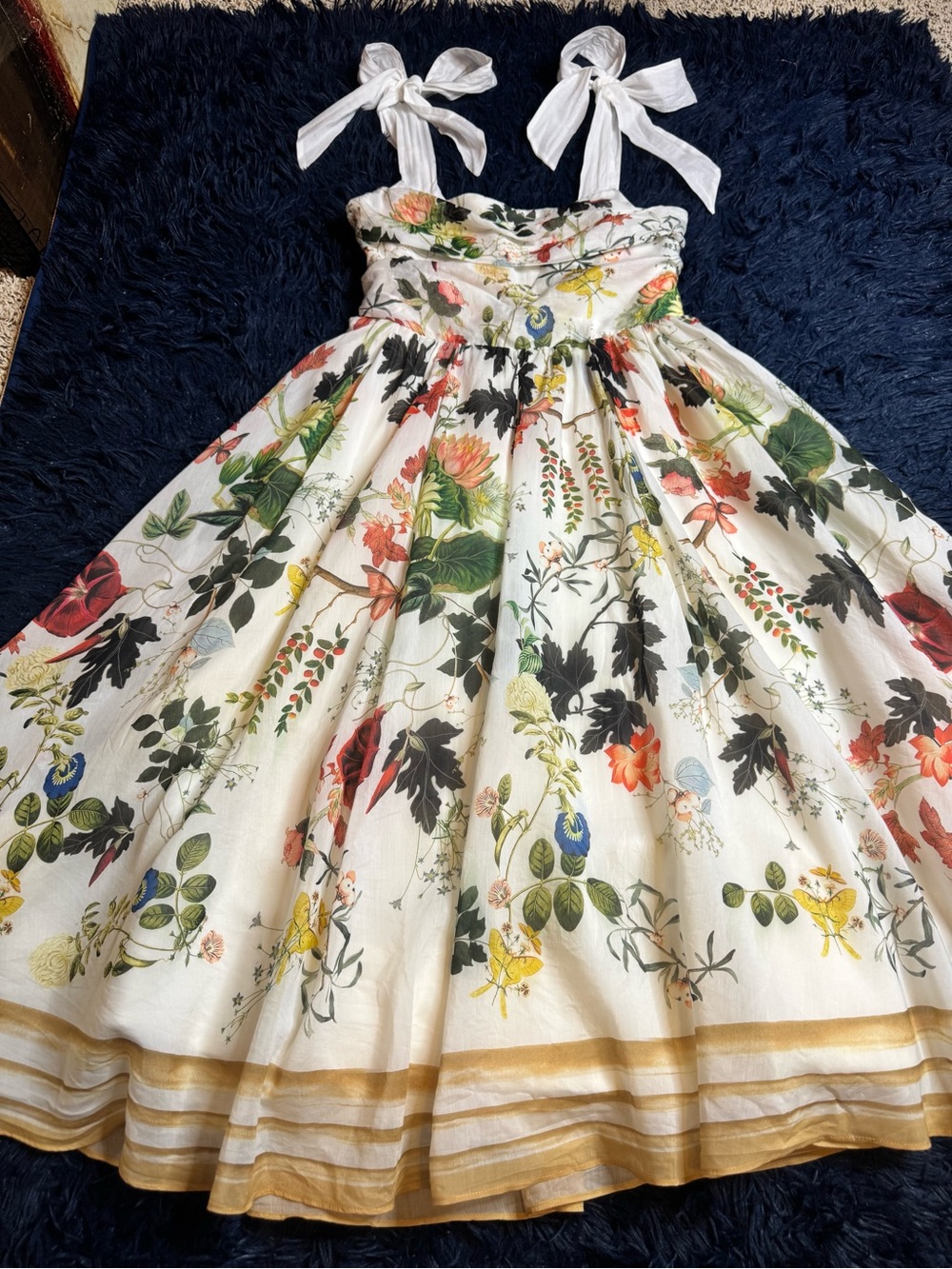 NWOT Alice + Olivia Haven Corset Flared Floral Print Midi Dress. Size 10/M - Picture 13 of 16
